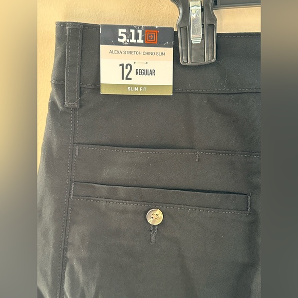 NWT 5.11 Tactical Women's Alexa Stretch Black Chino Pants Size 12 - Picture 7 of 8